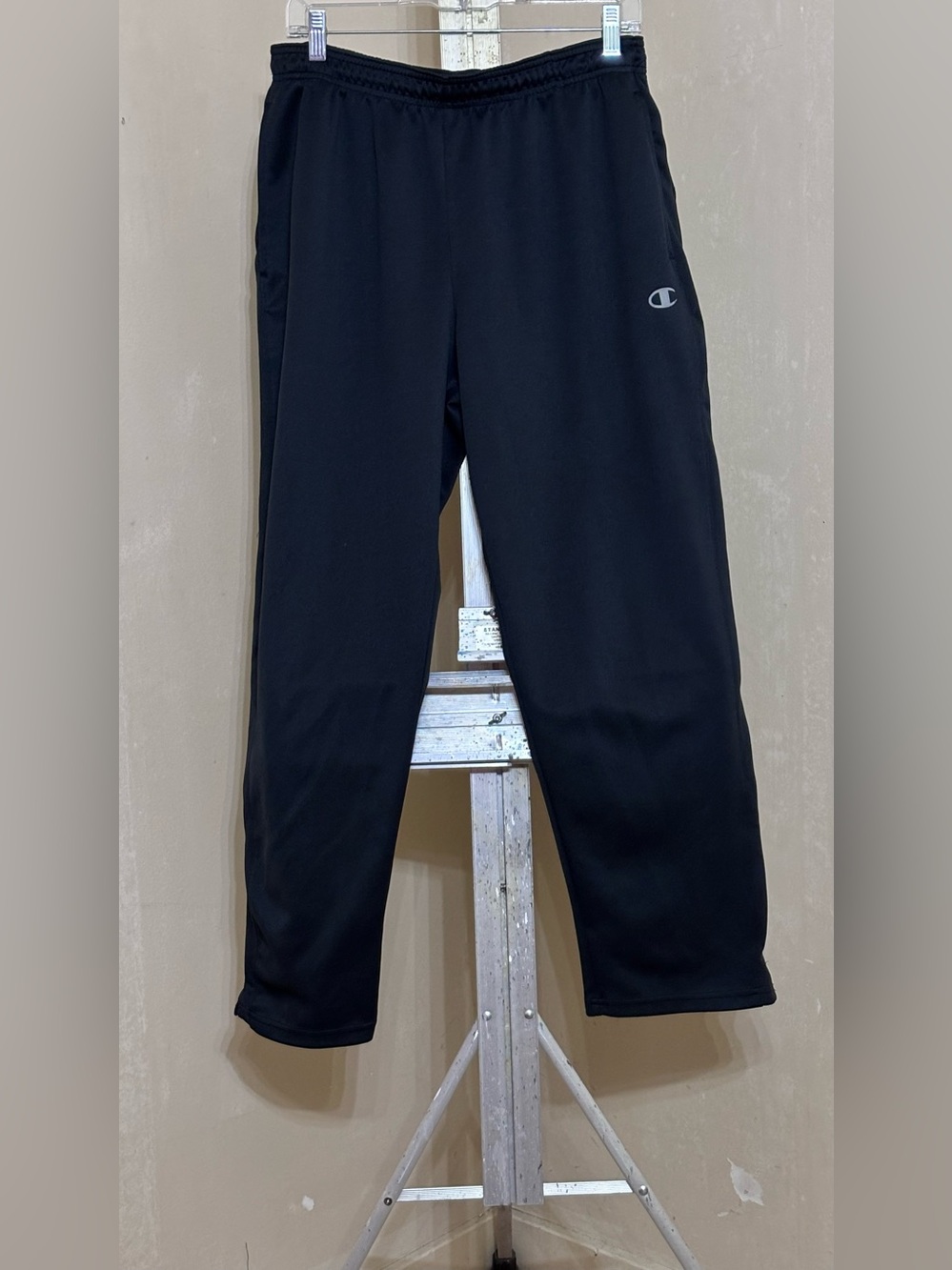 Champion Black Track/Atheleisure Pants with Small Logo